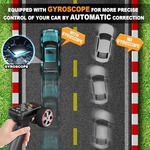 Dingdongwu 1/43 Mini RC Drift Car with Gyroscope, 4WD Full Proportional RC Car, 2.4GHZ Hobby Grade Remote Control Cars, RTR Model Vehicle, 20+KM/H High Speed for Hobbyists Kids Adults (Green) - Thumbnail 3