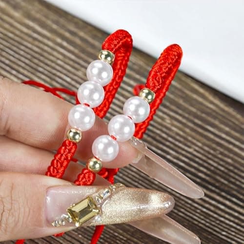 Red Bracelet for Women, Red String Bracelet for Protection as Mother Gifts, Handmade Couples Bracelets Red Ankle Bracelets, Matching Jewelry for Couple, Christian Good Luck Teen Friendship Bracelets - Thumbnail 2