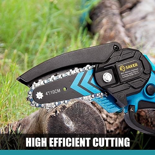 Saker Mini Chainsaw,Portable Electric Chainsaws Cordless,Small Handheld Chain Saw Pruning Shears Chain Saws for Tree Branches,Gifts for for Men Husband Women,Courtyard and Garden - Thumbnail 3