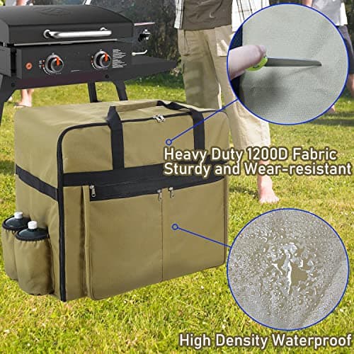 EUTRKei Griddle Cover for Blackstone 22 Inch Grill, 17" Griddle Carry Bag Accessories, Accommodate With Hood and Stand, Wear Resistant (Only Bag) - Thumbnail 4