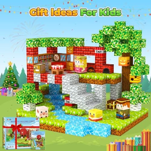 ORZbb Magnetic Blocks Kids Games Building Toys for 3 4 5 6 7 8 9 10 11 12 Year Old Boys Girls, Magnetic Tiles Cubes STEM Sensory Toys for Toddler Travel Party Christmas Birthday Gifts - Thumbnail 6
