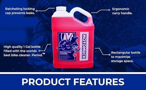 Motomuck PH Neutral Nano Tech Motorcycle cleaner - Bike Cleaner - Bike Wash - Safe On All Surfaces and All Types of Motorcycle- (1 gallon Bottle) - Thumbnail 2