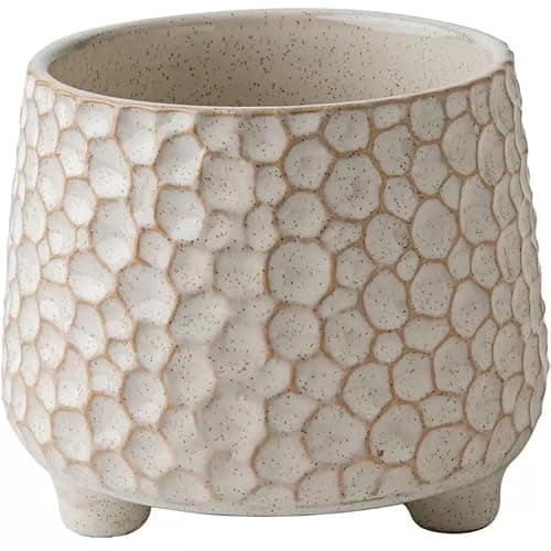 Utensil Crock, 4.5 Inches Utensil Holder for Counter, Kitchen Utensil Organizer, Farmhouse Kitchens Countertop Decor, Flower Pot, Makeup Tool Holder, Pen Holder