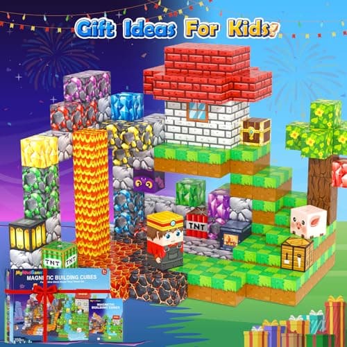 MyWodGame 150PCS Magnetic Blocks Building Toys for 3+ Year Old Boys Girls, Kids Sensory Montessori Construction Toys Christmas Birthday Gifts - Thumbnail 6