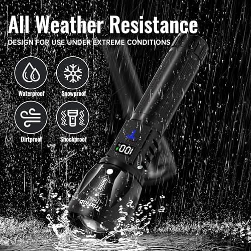 TrixHub Rechargeable LED Flashlights High Lumens 2Pack, Super Bright Zoomable Handheld Flash Light with LCD Digital Display, Powerful Emergency Linternas, Waterproof, Long Lasting, for Hiking Camping - Thumbnail 5