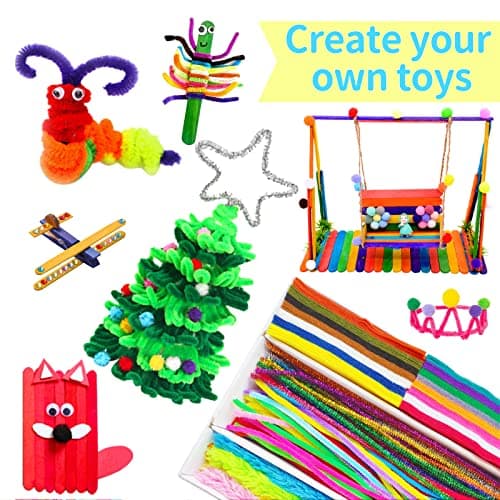 Itopstar Crafts for Kids -3000pcs+ Art Supplies Kids Art Supplies Great for School, Homeschool and Kindergarten DIY Crafting Projects-Giant Craft Box for Supplies - Thumbnail 6