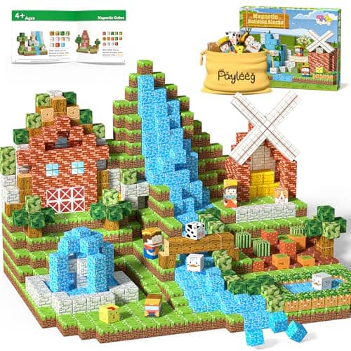 Payleeg Magnetic Blocks Building Toys for Kids Ages 4-8 5-7 8-12 Year Old, Magnetic Cubes Tiles Montessori Sensory Travel Toddler Boys Girls Toys Games Christmas Birthday Gifts - Image 1