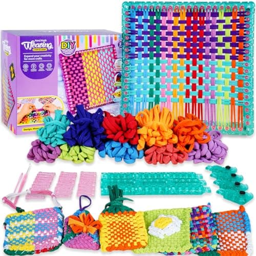 Disracker 10-inch Large Potholder Weaving Loom Kit - 288 Premium Loops in 12 Colors - DIY Arts and Crafts for Kids & Adults - Professional Weaving Set for Beginners - Creative Gift for Girl Ages 6-12+ - Image 1