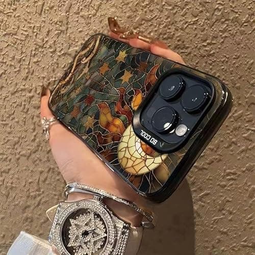 Benbabuwe for iPhone 17 Air Case, Aesthetic Hard Hybrid Shell Shockproof Protective Cute Matte Cases for iPhone 17 Air Chip Marble Moon Print Pattern for Women Girls - Thumbnail 3