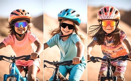 FEISEDY Unisex Youth Sunglasses, Teens Baseball Tennis Sunglasses, UV400 Sports Boys Girls Cycling Shades B4064 - Thumbnail 3