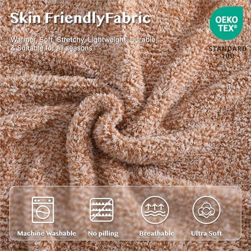 WRENSONGE Throw Blanket Cationic Dyeing Burnt Orange Soft Cozy Fluffy Warm Hand Made Weave Throw Blankets for Couch, Sofa, Chair, Bed, Camping, Picnic, Travel Lightweight Bed Blanket - 60"*80" - Thumbnail 5
