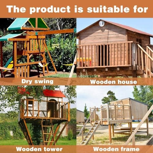 MIXXIDEA Metal Elevated Deer Blind Bracket Heavy Duty Steel Deer Stand Compound Angle Platform Brackets for Tree House, Deer Station, Swing Set, Observation Platform, 4 Pack - Thumbnail 5