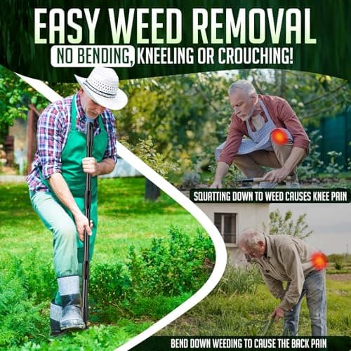 BabyNora Weed-Puller-Tool-with-Long-Handle, 63" Adjustable Stand Up Weeding Tool with Heavy-Duty 4-Claw Weeder for Effortless Weeding Without Bending, Pulling, or Kneeling - Thumbnail 4