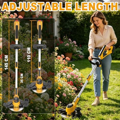 Cordless Weed Wacker for Dewalt 20V Battery, Electric Weed Eater, Weed Trimmer Battery Powered, Lawn Trimming (NO Battery Include) - Thumbnail 5