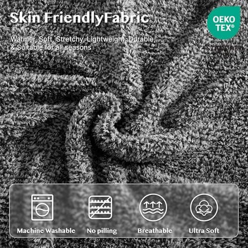 WRENSONGE Throw Blanket Cationic Dyeing Black Soft Cozy Fluffy Warm Hand Made Weave Throw Blankets for Couch, Sofa, Chair, Bed, Camping, Picnic, Travel Lightweight Bed Blanket - 60"x80" - Thumbnail 5