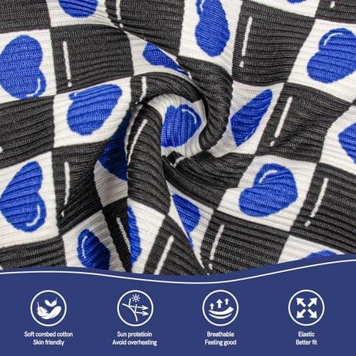 Sychien Dog Shirts Quick Dry Summer Cooling Love Heart Printing Dogs T-Shirt,Red+Blue XS - Thumbnail 5