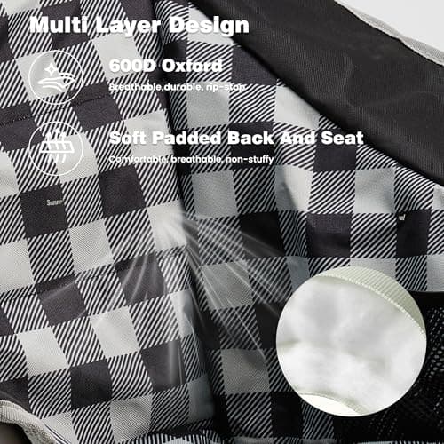 SUNNYFEEL Heavy Duty Camping Chairs for Adults Portable Oversized Folding Chair with Side Pockets & Cup Holde for Fishing,Trip,Picnic,Lawn,Concert Outdoor, Carry Bag Included - Thumbnail 3
