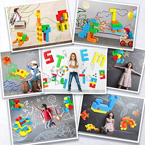 40pcs Magnetic Blocks, Gifts for 3 4 5 6 Year Old Girls & Boys, Magnet Building Blocks for Toddlers,STEM Preschool Sensory Toys for Kids Ages 3-5 4-8 - Thumbnail 5