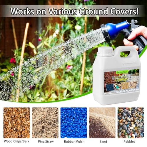 Mulch Glue, Fast-Drying, Powerful Eco-Friendly Gravel & Rock Binder, Strong Adhesive for Pea Gravel, Mulch, Stones, Secure & Stable Coverage for Garden, Yard & Outdoor Projects(34oz) - Thumbnail 3