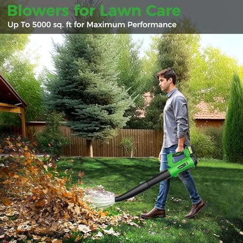 Cordless Leaf Blower with 2× 6.0Ah Batteries and Charger, 540CFM/170MPH Battery Powered Leaf Blower, 6 Speeds, Lightweight Electric Leaf Blowers for Lawn Care, Patio, Dust and Leaves Cleaning 2025 - Thumbnail 5