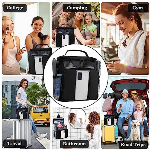 Dorm Room Essentials for College Students Girls Boys Guys,Shower Caddy,Travel Essentials Hanging Toiletry Bags for Traveling Women Men,Mesh Shower Caddies Portable for Camping,Gifts for Christmas - Thumbnail 5