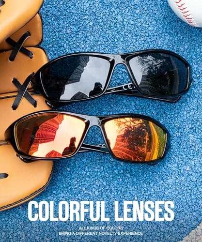 OUKEMAX Polarized Sunglasses-Men Sports Sunglass: Mens Sunglasses Polarized Running Sun Glasses Driving Fishing 3 Packs - Thumbnail 6