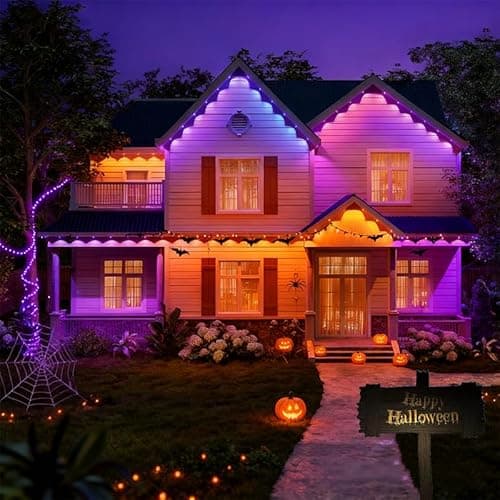 Permanent Outdoor Lights 54ft Smart Outdoor Christmas Lights 24V with RGBCW 36 LED IP67 Waterproof Eaves Lighting with 213 Modes for Holiday,Party, Daily, APP/Remote Control - Thumbnail 2