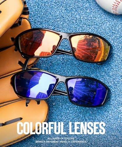 OUKEMAX Polarized Sunglasses-Men Sports Sunglasses: Mens Sunglasses Polarized Running Sun Glasses Driving Fishing 3 Packs - Thumbnail 6