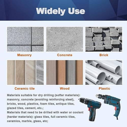 BRSCHNITT Carbide Drill Bit Set - Dry Drill Bit Set for Masonry, Concrete, Bricks, Wood, Plastic etc(6 * 5/8 * 2/10 * 2/12MM Quick-fit Shank) - Thumbnail 4