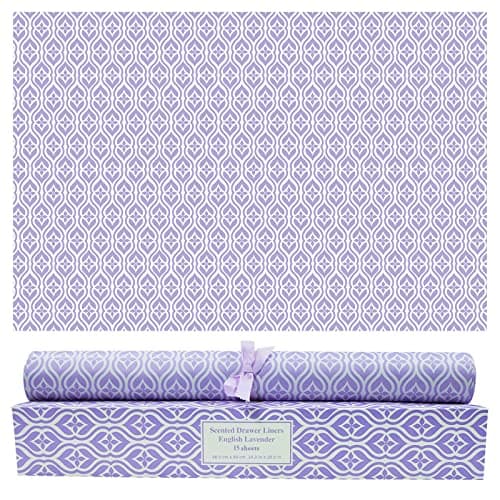 SCENTORINI Scented Drawer Liners for Dresser, 15 Sheets Lavender Scent Shelf Paper Liners, Non-Adhesive 14.3x19.5 Inch, for Home Fragrant Bedroom Drawer Closet Shelves - Image 1