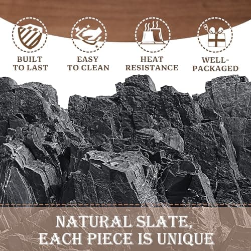 36 Pieces Slate Drink Coasters, GOH DODD 4 Inch Black Coasters Stone Coaster Set, Laser Engraving Blanks with Anti-Scratch Bottom for Home Office Bar Outdoor Housewarming Gifts Wedding Party, Square - Thumbnail 2