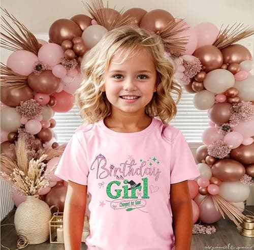 QIXYN Birthday Girl Shirt Magical Pink and Green Shirts Cute Graphic Tops - Thumbnail 3