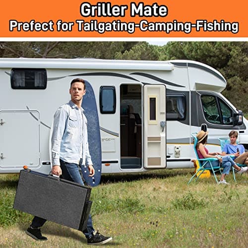 EUTRKei Grill Table for Blackstone Griddle, Portable Griddle Table with Caddy - Fit 17” or 22” Other Tabletop Grill, Foldable Ninja Grill Stand& Blackstone Griddle Stand for Outdoor Tailgating-Camping - Thumbnail 6