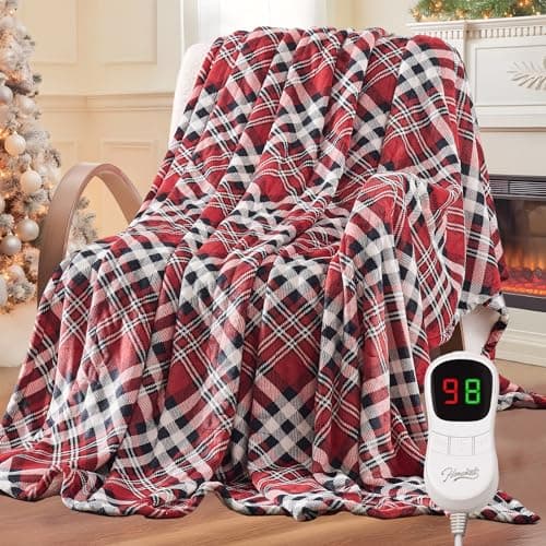 HomeMate Electric Blanket Heated Full Size - 72“x84“ Ultra Soft Cozy Flannel Heating Blanket with 10 Fast Heat Levels 8 Hours Auto Off Over-Heated Protection ETL Certification Keep Warm in Home Office - Thumbnail 2