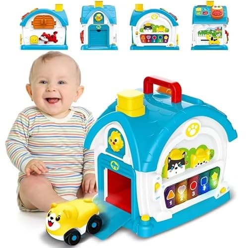 DELUTIQUE Learning Toys for 1 Year Old Boy Gift, Muscial Toys for Toddler 1-3, Educational Toy Baby 12-18 Months with Mirror, Play Phone, 1st First Birthday for Grandkids - Image 1