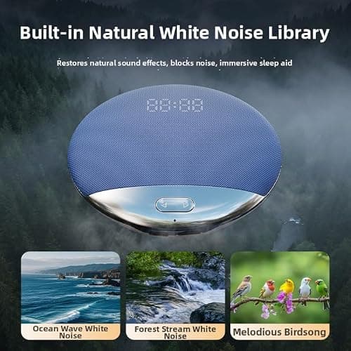CLAISON Bluetooth Pillow Speaker, Mini Portable Under-Pillow Speakers with Built-in Clock, Soft Immersive Sound Wireless Under-Pillow Sound Box for Side Sleeper - Thumbnail 2