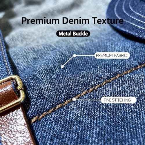 BLISSWEAVE Doll Clothes Set, 3-Piece Outfit with Denim Overalls, Bucket Hat, Striped T-Shirt, Fits 15-17 cm Dolls - Thumbnail 4