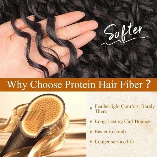 PHADRIA Curly Clip in Hair Extensions,4PCS 20 Inch 100％ Pure Protein Silk Hair Extensions long Soft Natural Hairpiece Lace Weft Curly Wave Clip Ins Extensions Invisible for Women(Medium Brown) - Thumbnail 5