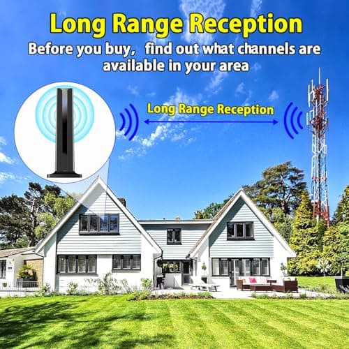 Digital TV Antenna for Smart TV Indoor,2026 TV Antenna with 3M Stick Base, 360°&Long Range Reception HDTV Antenna for Local Channels, Easy Installation Antennas for TVs Without Cable (7.0 in) - Thumbnail 5