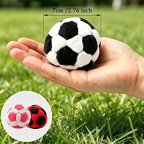 Syutinn 2026 Updated Footbag, Professional Well-Filled Kick Ball, Durable Hand-Made Soft Dirt Foot Bag for Beginners,Foot Sports,Outdoor Play,Party Games and Coordination Training (3 PCS) - Thumbnail 4