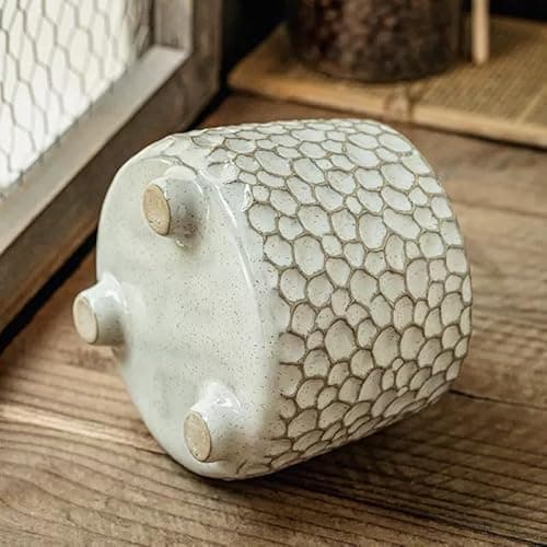 Utensil Crock, 4.5 Inches Utensil Holder for Counter, Kitchen Utensil Organizer, Farmhouse Kitchens Countertop Decor, Flower Pot, Makeup Tool Holder, Pen Holder - Thumbnail 5