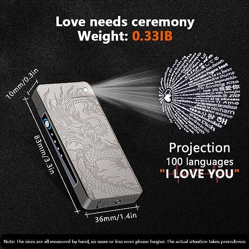 GADATOP Dragon Arc Plasma Flame Lighter - USB Rechargeable Windproof Electric Lighter for Candle (Black) - Thumbnail 4