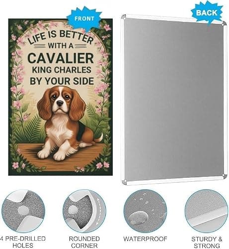Carastora Vintage Dog Decorative Metal Sign, 12x8 Inch Funny Pet Wall Art Tin Sign for Kitchen, Bathroom, Home, Cafe, Bar Gift - Thumbnail 5