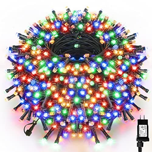 VTECHOLOGY 500 LED Multicolor Halloween Christmas Tree Light,170ft Connectable Christmas Lights with 8Modes UL Certified Lights String Outdoor for Christmas Holiday Party Decor