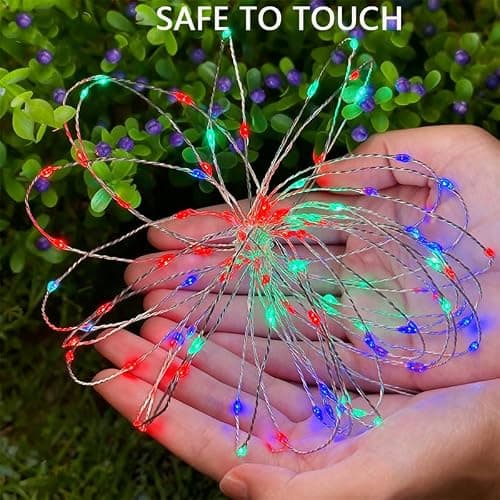 USB Fairy Lights Plug in, 33 Feet 100 LED Twinkle String Lights with Remote and Timer, Waterproof 8 Modes for Bedroom Indoor Wreath DIY Party Wedding Christmas Holiday Decoration(2 Pack Multicolor) - Thumbnail 6