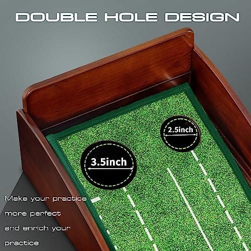 Golf Putting Mat Putting Green for Indoor Golf Putting Mat - Outdoor Putting Green with Ball Return 2.5in & 3.5in Holes, Putting matt for Golf Practice,Portable Easy to Clean,Great Golf Gifts. - Thumbnail 2