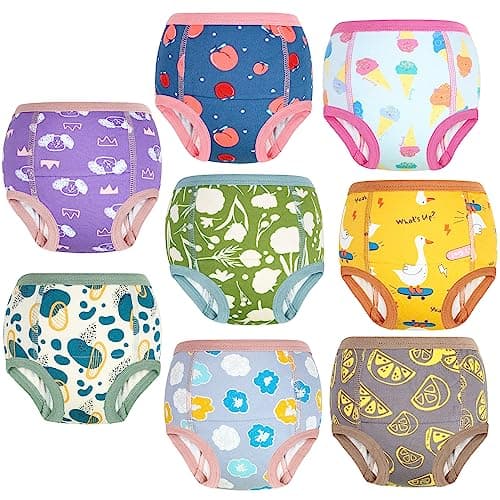 MOEMOE BABY Training Underwear 8 Pack Cotton Potty Training Pants for Toddler Boys and Girls 2-7T - Image 1