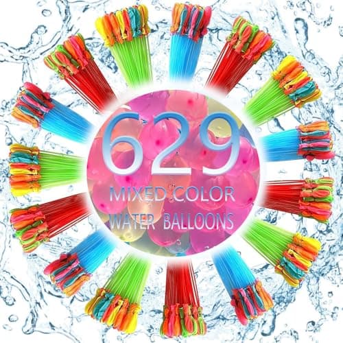 629 PCS Summer Fun Water Balloons for Kids Adults Quick Fill Water Balloons Set Summer Splash Party Easy Quick Fun Outdoor Backyard for Swimming Pool - Image 1