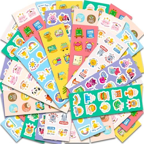 Back to School Supplies - Back to School Gifts for Students, 40 Sheets with 400 Pcs Stickers for Kids, Teacher Supplies Essentials Must Haves Games Toys Gifts for First Day of School Classroom - Image 1