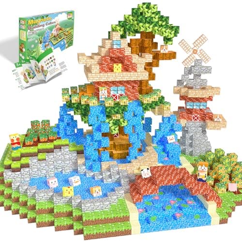 Rurvale Magnetic Blocks 1 Inch - 150PCS, Magnet Building Cubes, Preschool Montessori STEM Learning Sensory Toys for 3+ Year Old Boys Girls Birthday Gift, Toys for Kids Aged 3 4 6 7 8 9 10+ - Image 1